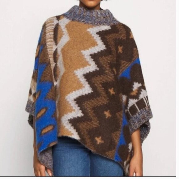 Free People Timber Trail Wool Alpaca Cape Poncho  XS - Picture 1 of 10